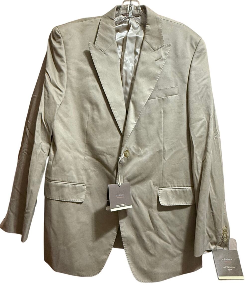 Merona Premium Relaxed Fit 100% Fine Cotton Twill Suit Jacket - Size 42R - NWT